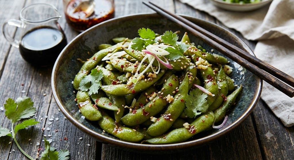 涼拌毛豆莢