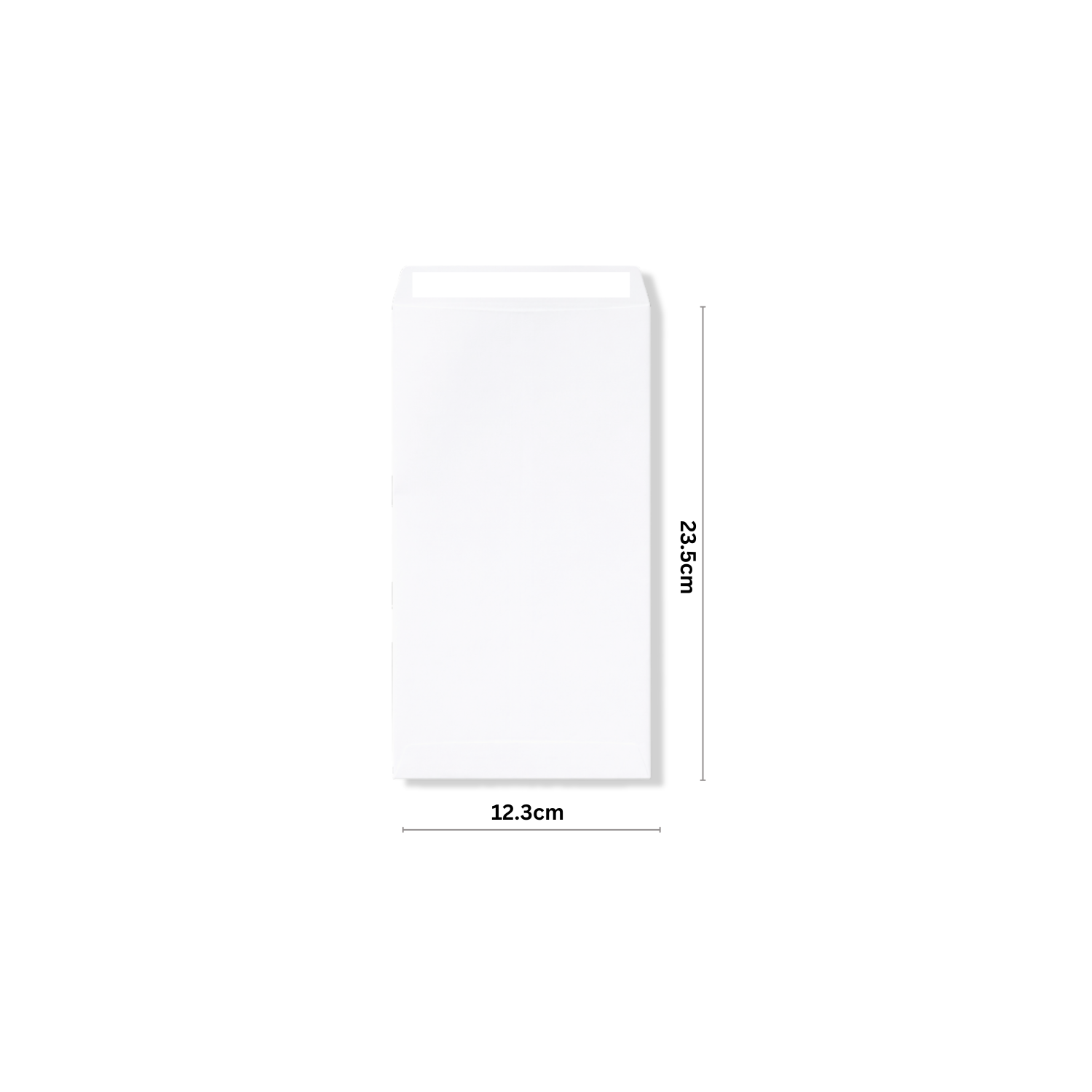 中式信封-白道林 12K 規格:12.3cm X 23.0cm 標準型:100.0g 雙面膠