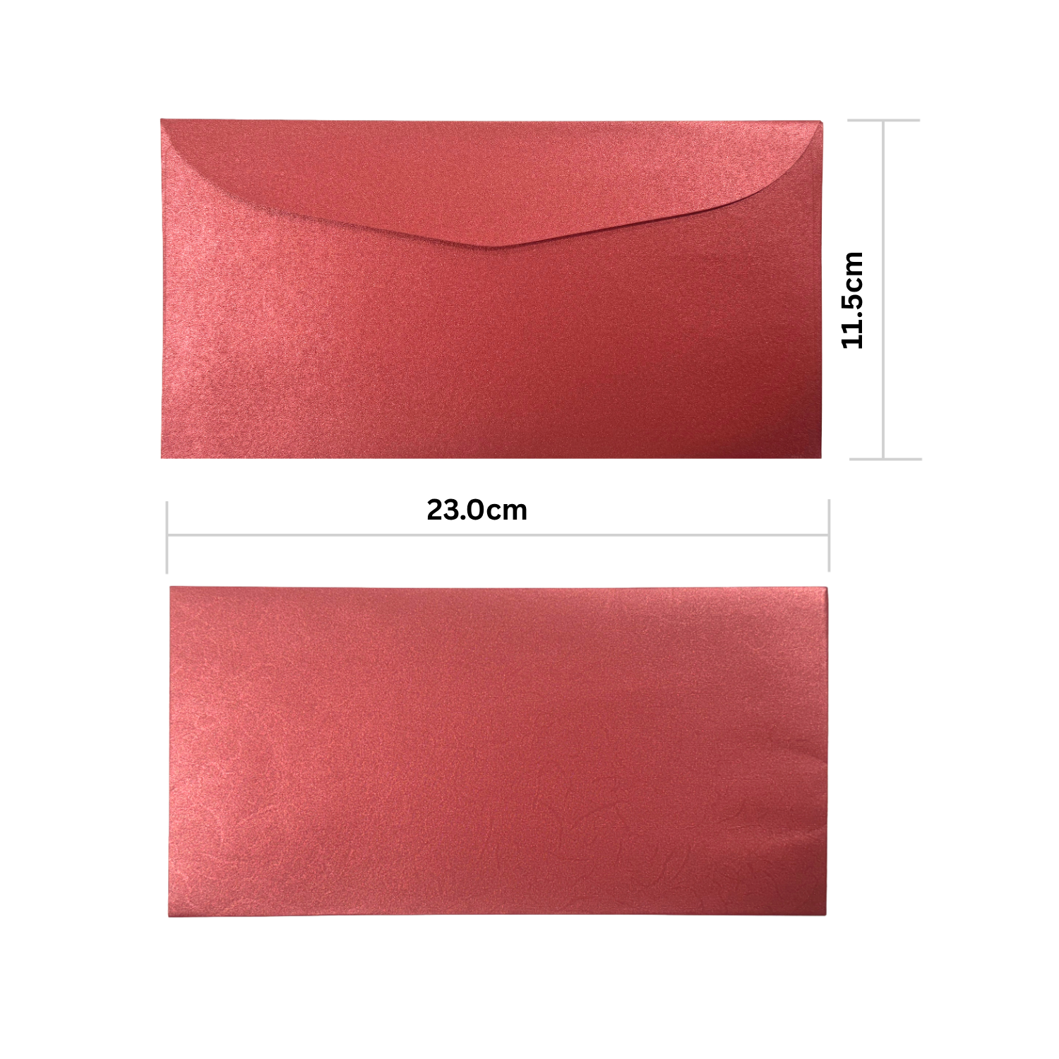 新棉絲亮麗紅邀請卡歐式信封 11.5cm x 23.0cm