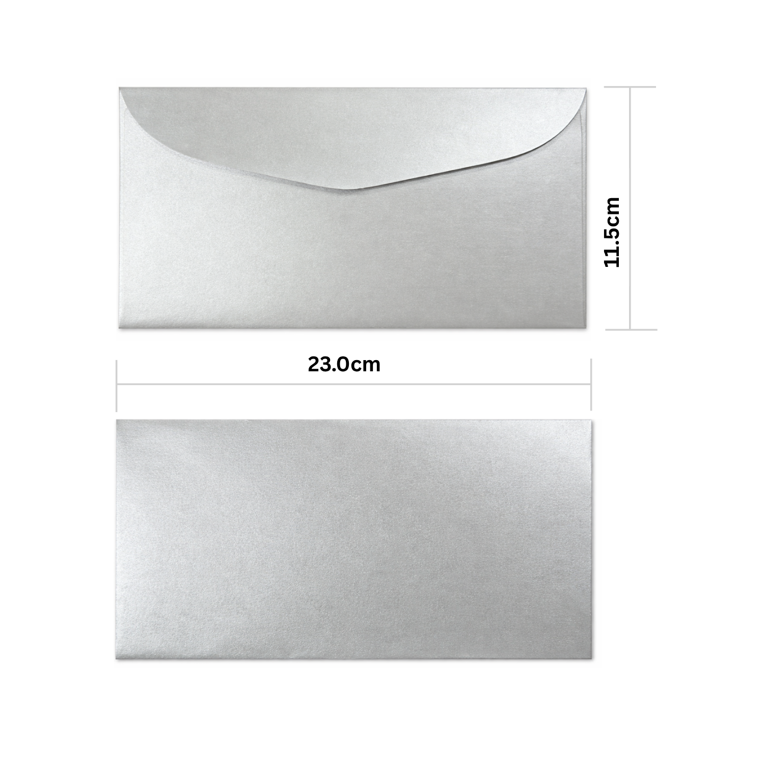 珠光白邀請卡歐式信封 11.5cm x 23.0cm