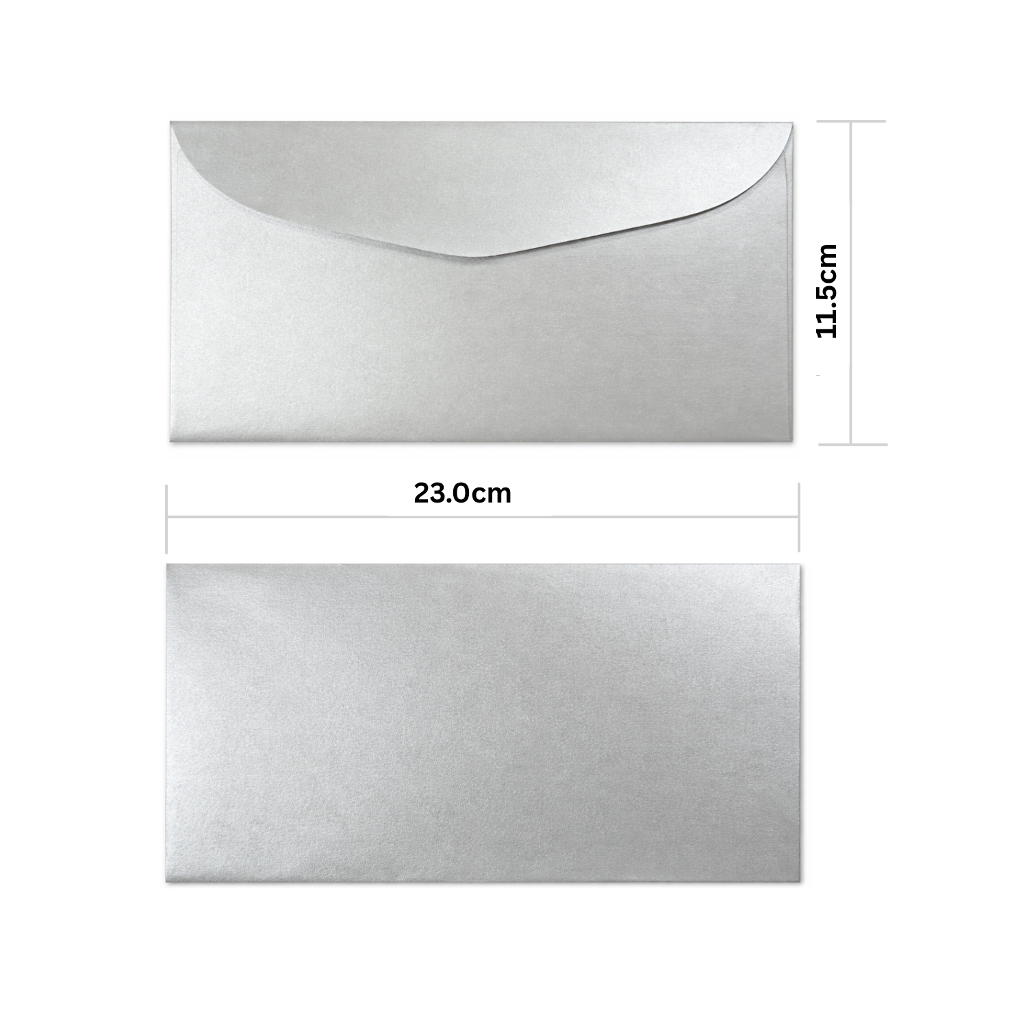 珠光銀灰邀請卡歐式信封 11.5cm x 23.0cm