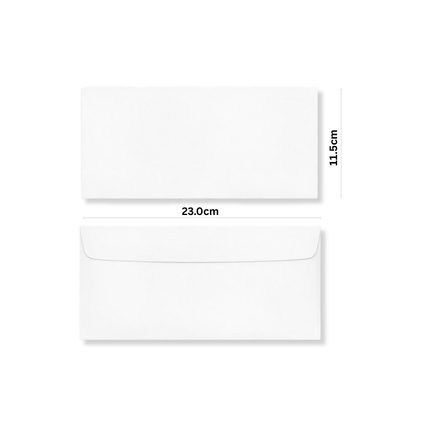 歐式平口信封-白道林 小型 規格_ 11.5cm X 23.0cm 標準型：100g