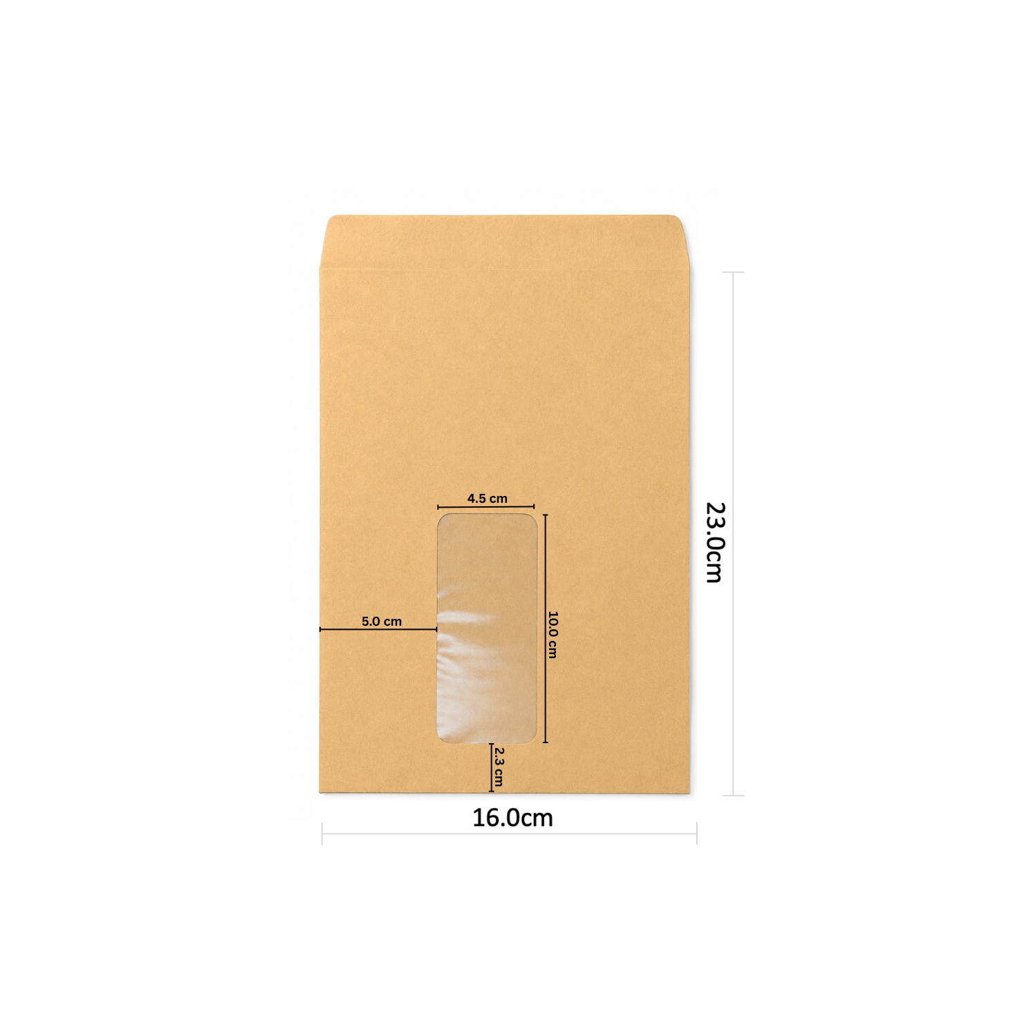 9. 赤牛皮中式公文封 中型開窗(84.4g)