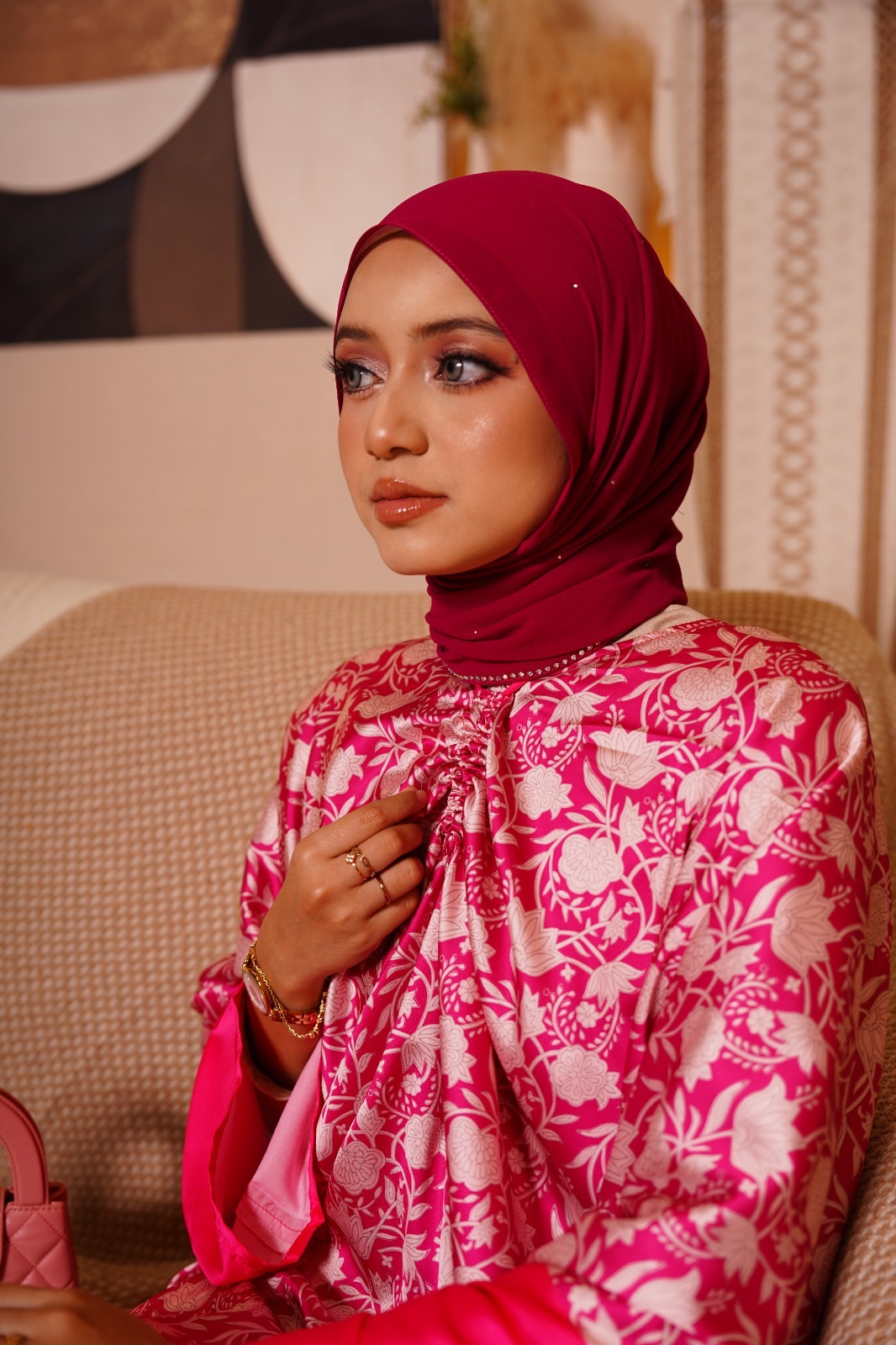 premium anggun pleats kaftan