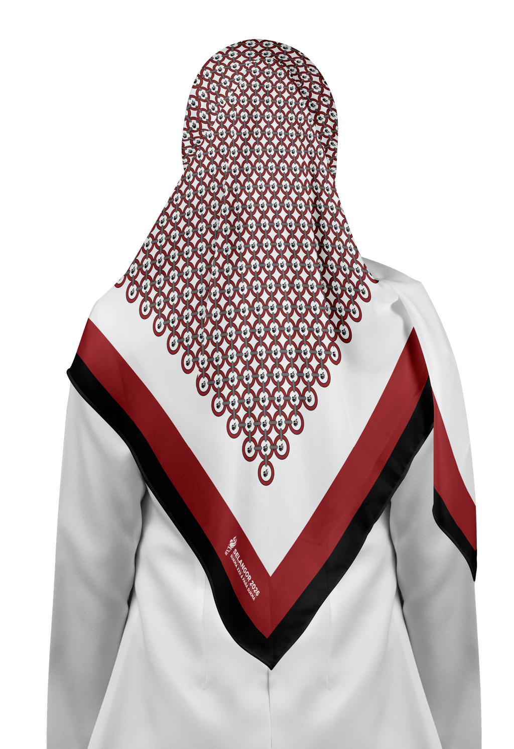 Scarf Tudung Bawal - Back View