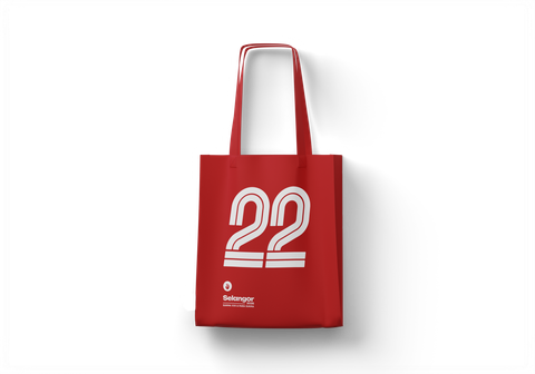 Non Woven Bag Red Mockup