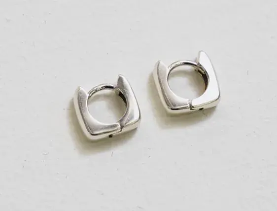 Square Hoop Pierce (Silver925)