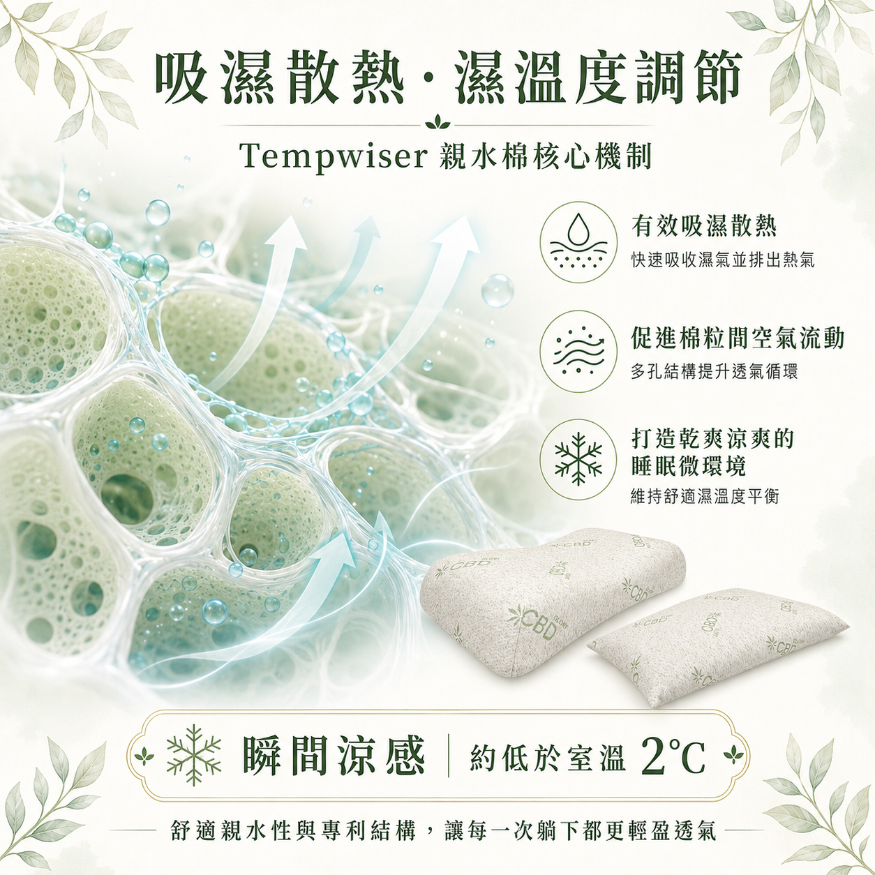 親水枕系列的量感