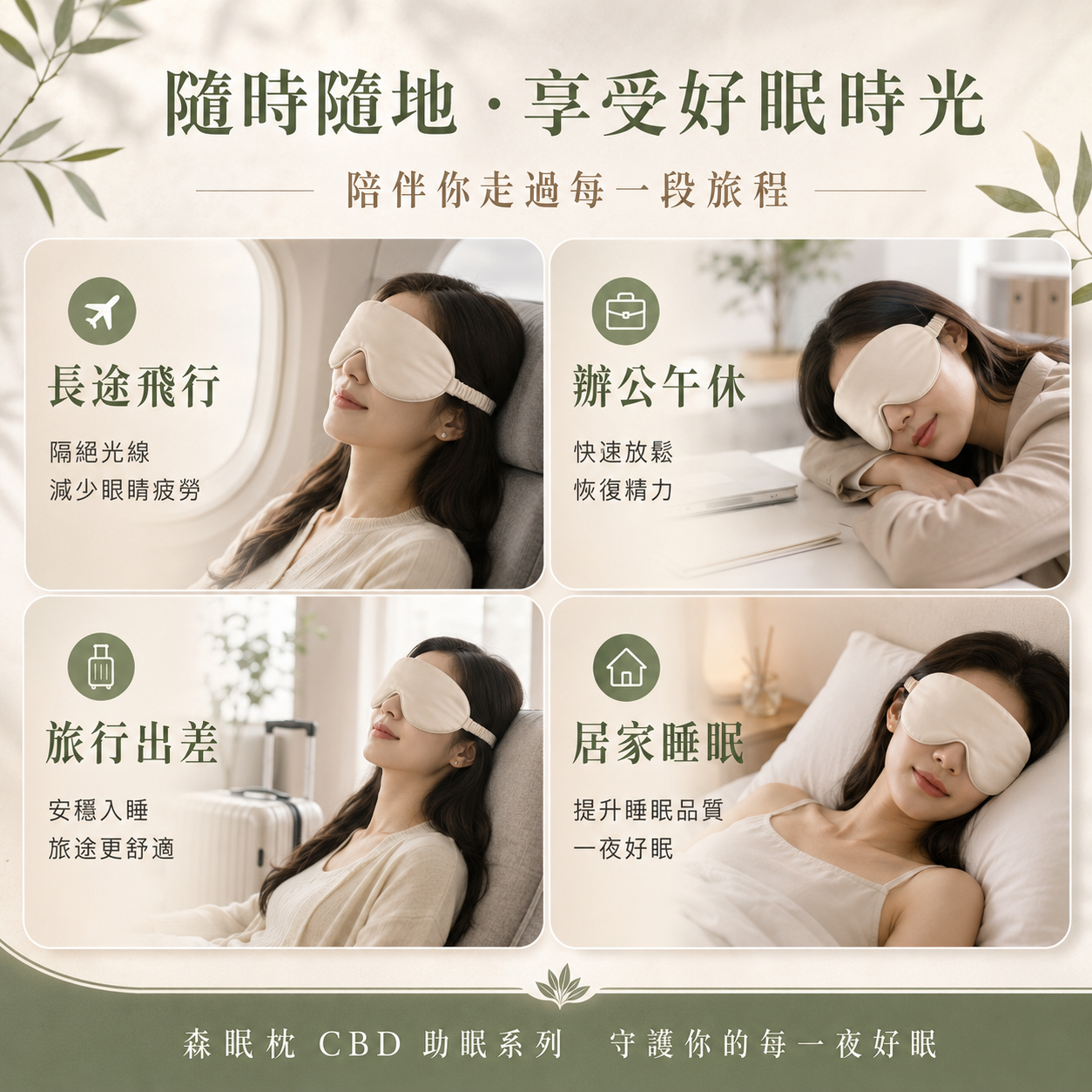 眼罩四種情境應用