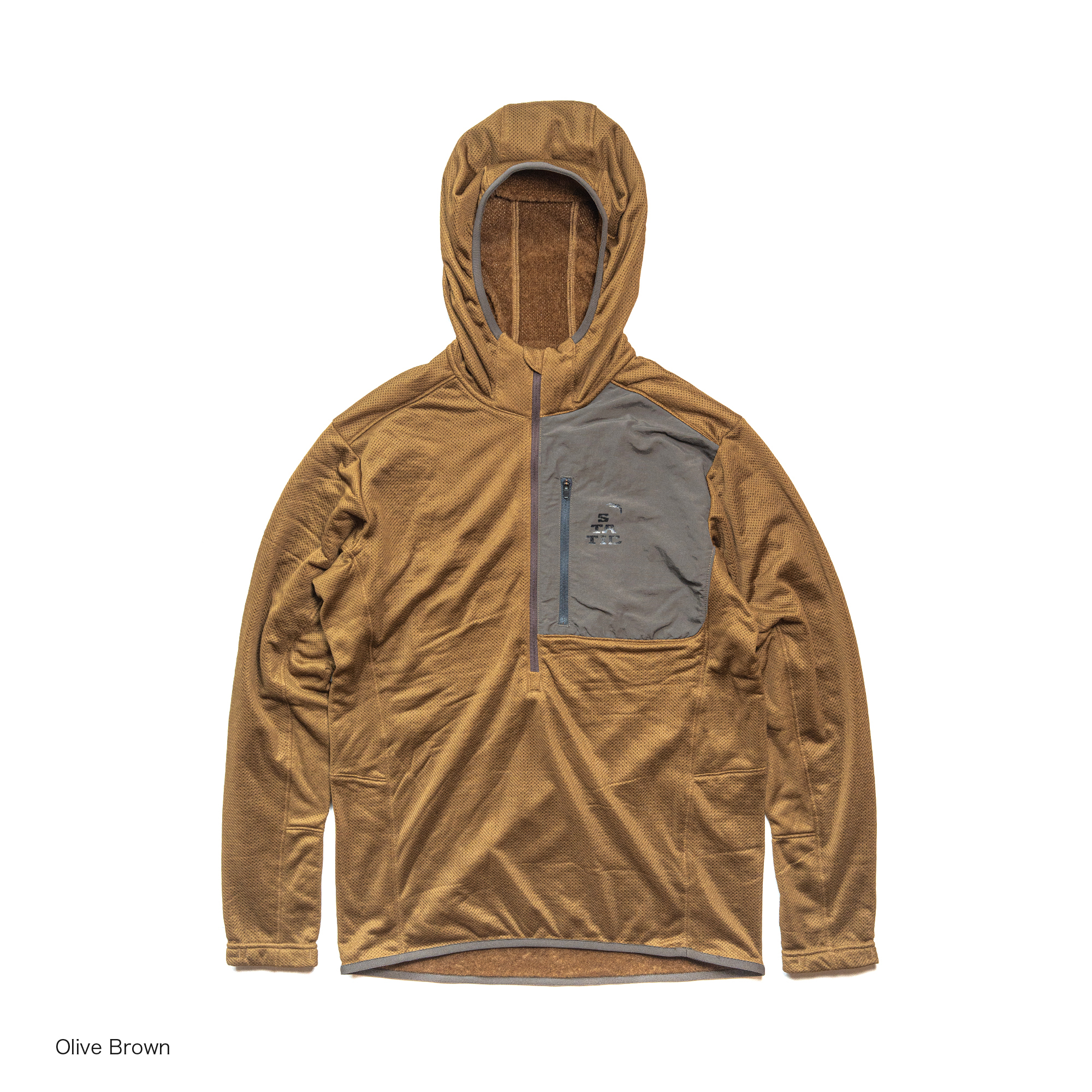static-adrift-half-zip-hoody-olivebrown