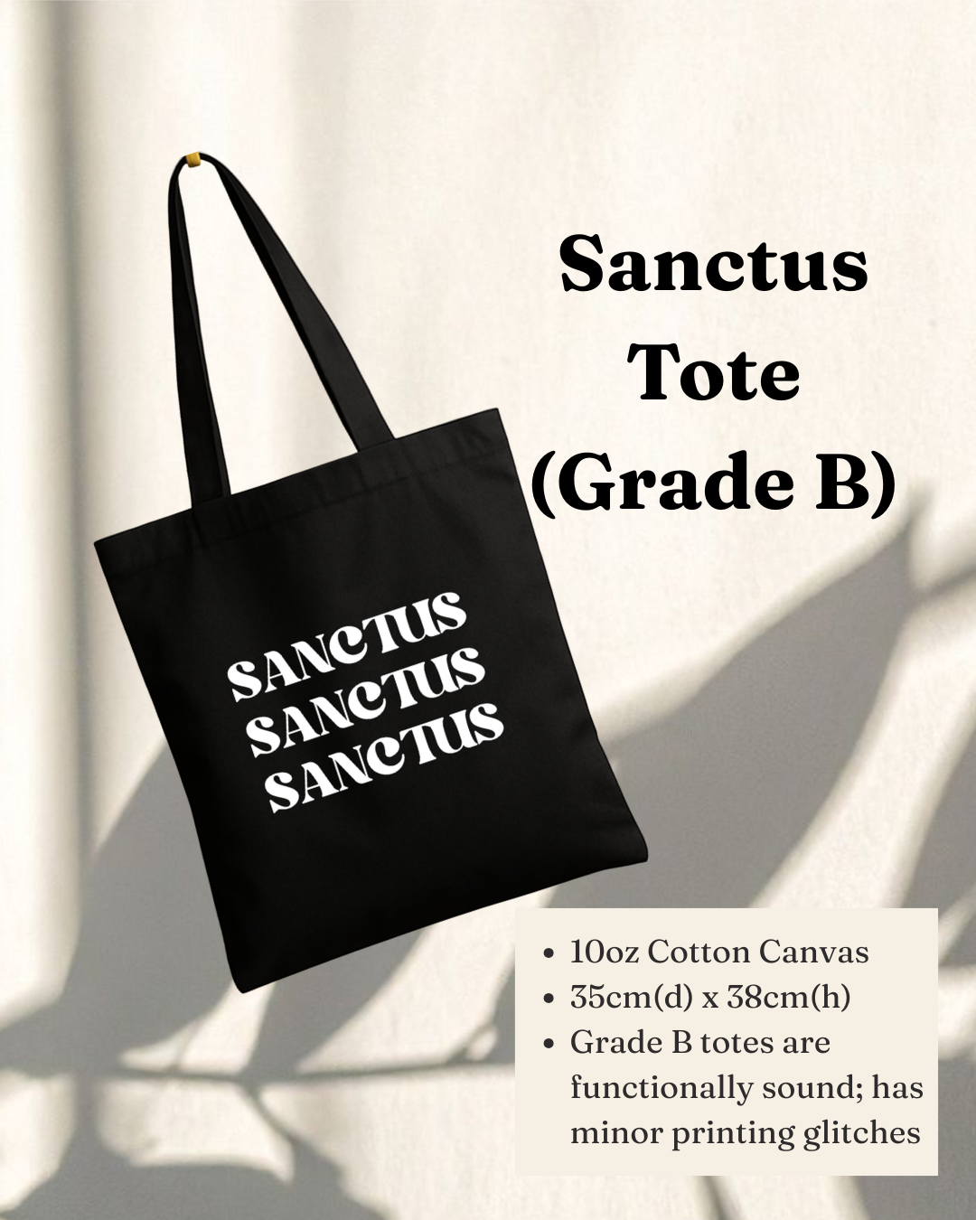 Sanctus Tote (Grade B) Spec