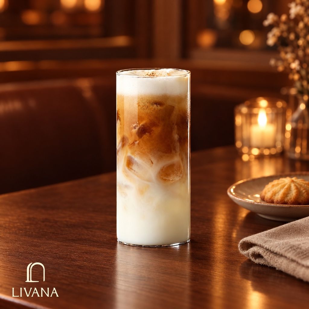 LIVANA_玻璃杯340ml_01_餐廳情境_小logo