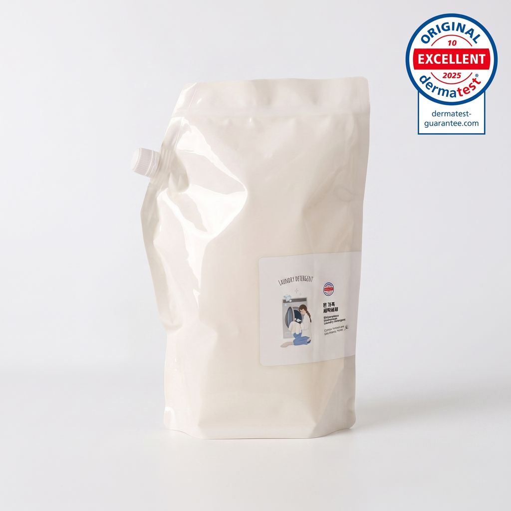 SHINEMAKERS純凈棉花香洗衣精補充包1.5_附皮膚認證標章圖