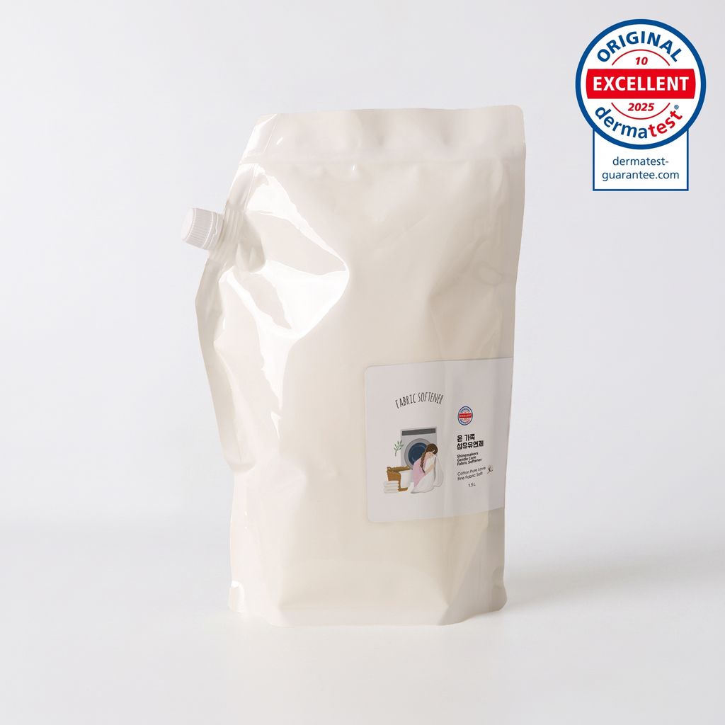 SHINEMAKERS純凈棉花香柔軟精補充包1.5L_附皮膚認證標章圖