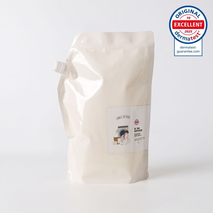 SHINEMAKERS純凈棉花香柔軟精補充包1.5L_附皮膚認證標章圖