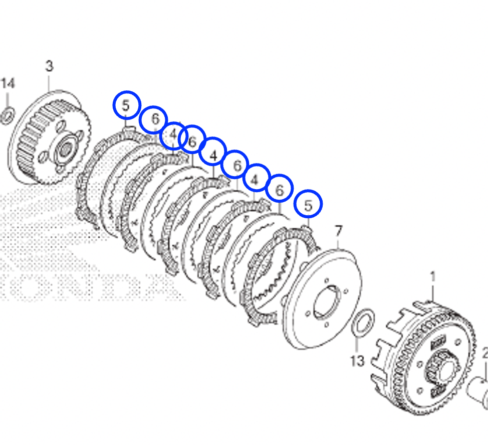 crf150 離合器片9件組