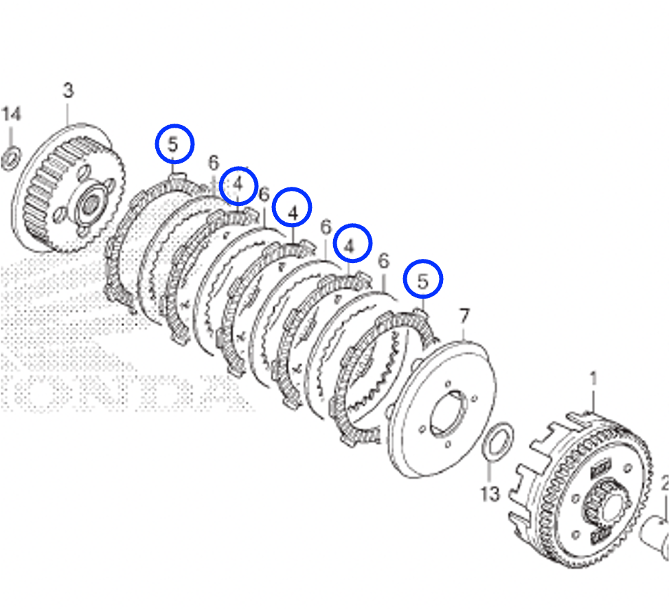 crf150 離合器片5件組