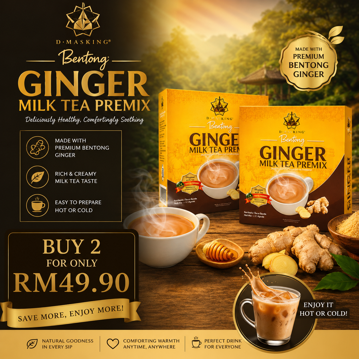 betong ginger milk tea 2in1
