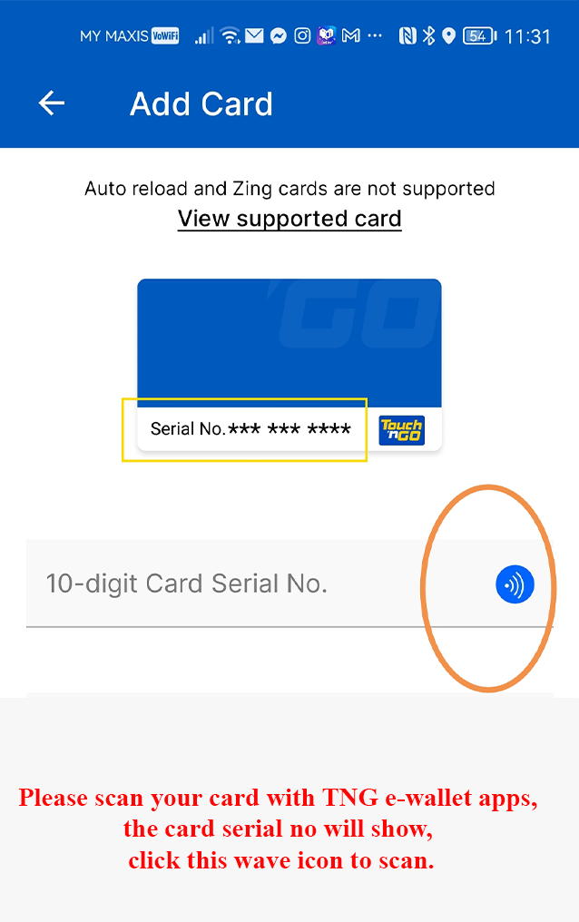 CARD SERIAL NO