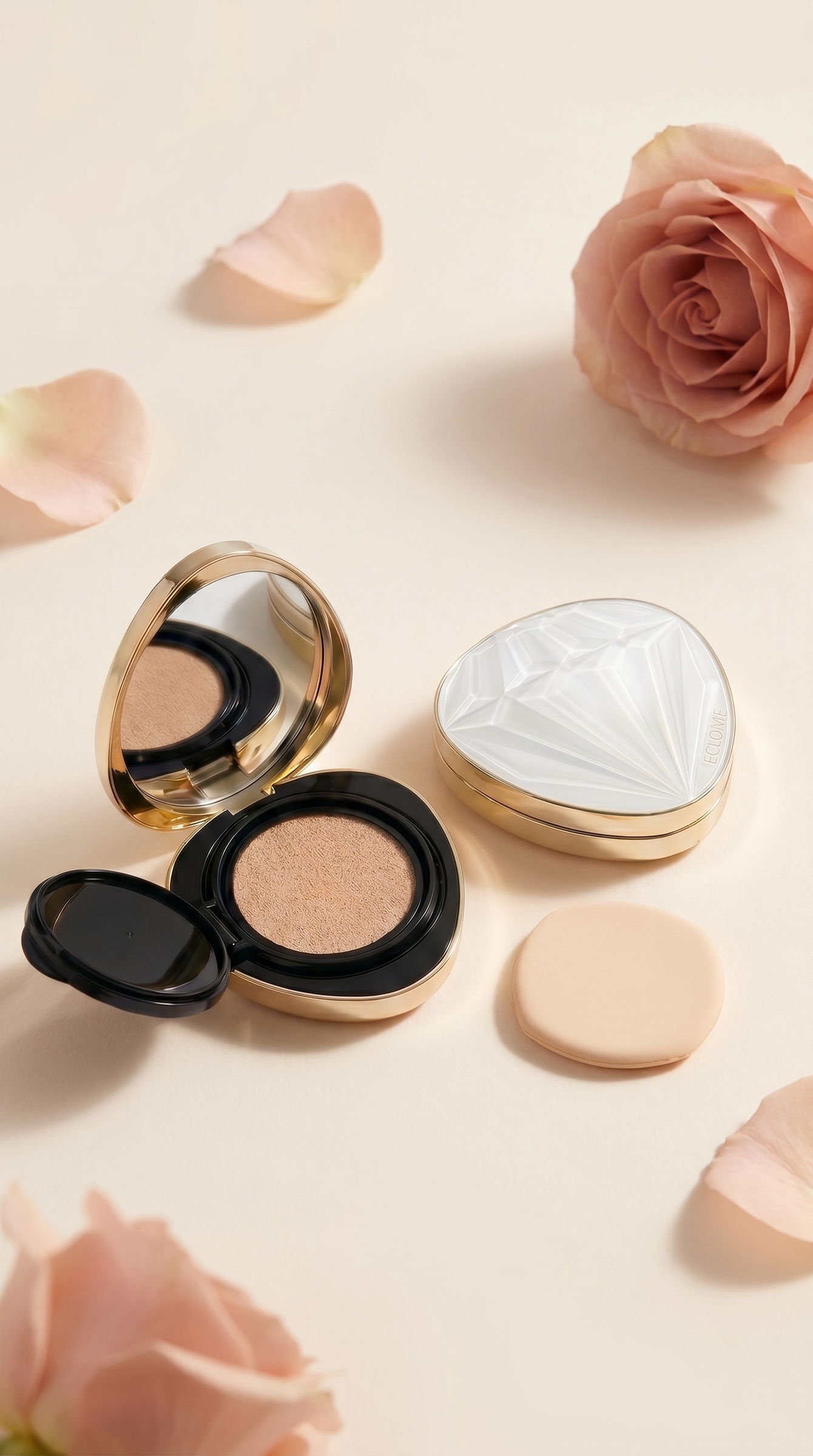 Eclorie Flawless Glow Cushion Foundation with roses