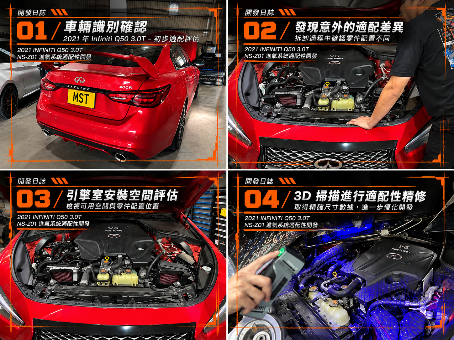 Infiniti Q50 開發日誌四格拼圖