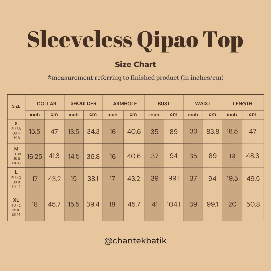 Sleeveless Qipao Top update 79