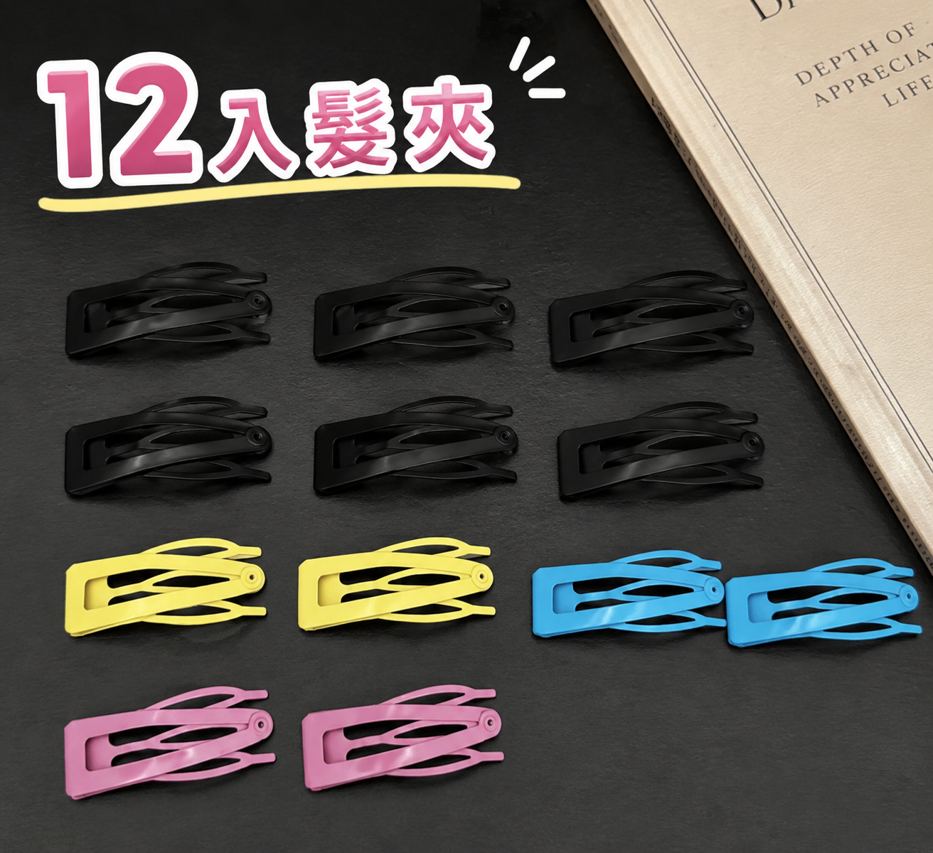 全色收藏款｜黑色+彩色 12入組