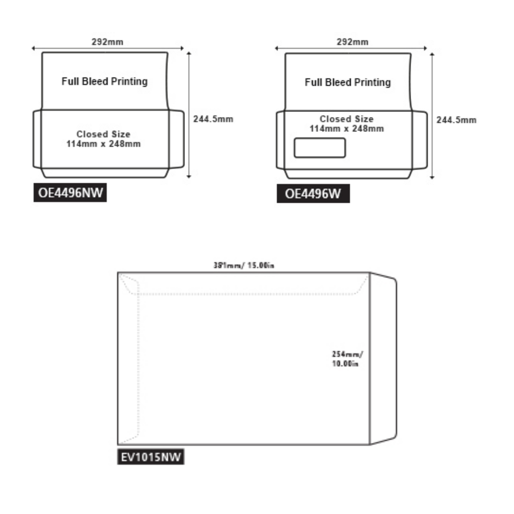 Size untuk envelope