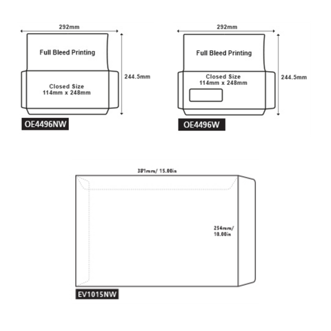 Size untuk envelope