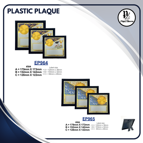 Plastic Plaque Petak 1