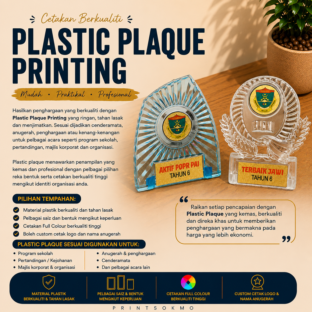 plastic plaque