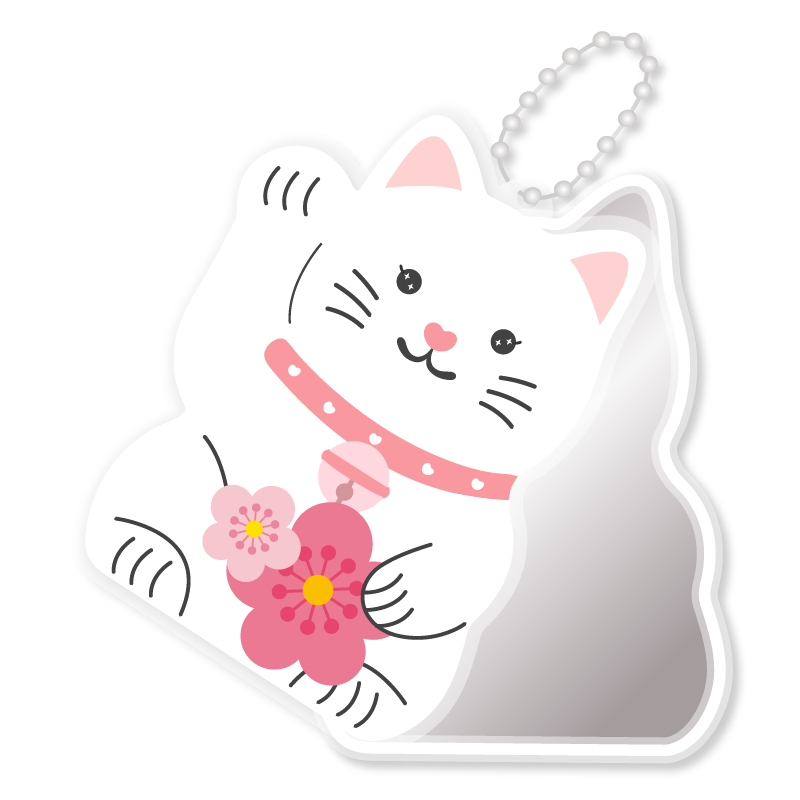 桃花迎財貓