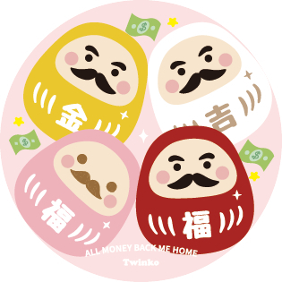 四隻經典開運達摩