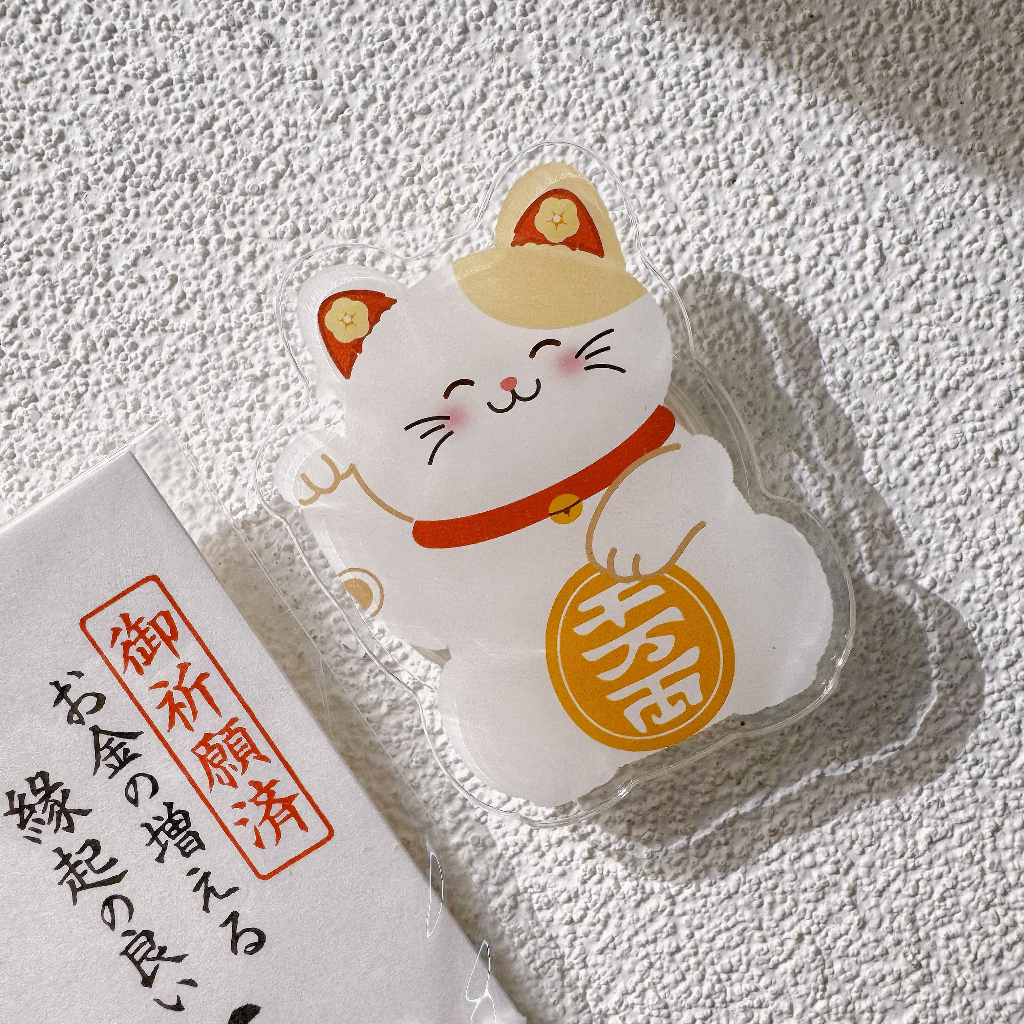 白色招財貓-全身