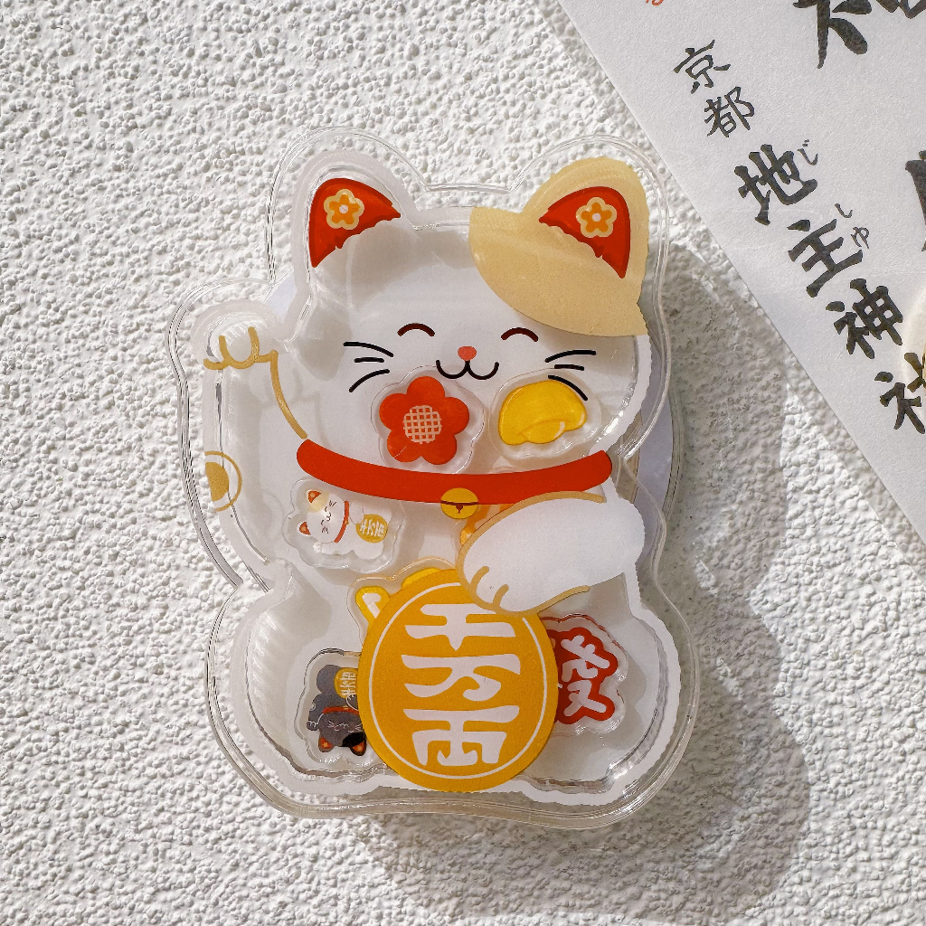 白色招財貓-全身