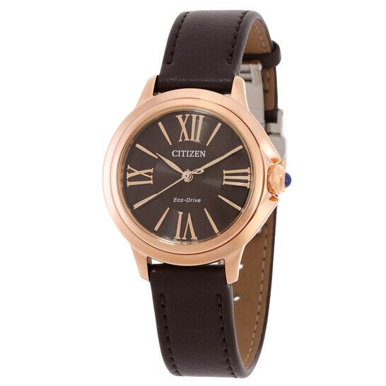 citizen-l-ceci-ecodrive-brown-dial-ladies-watch-em116309x