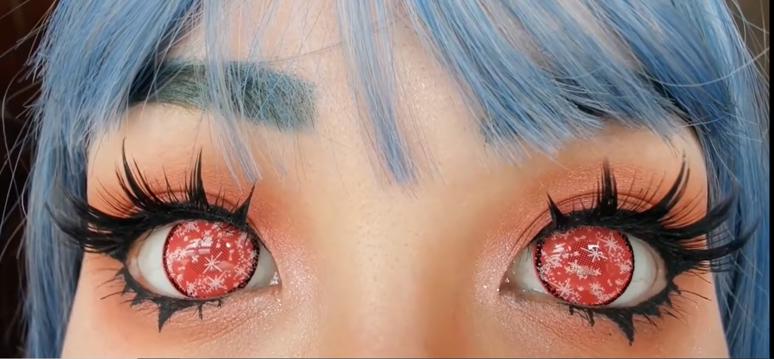 kazzue-color-contacts-sparkle-mesh-red-2