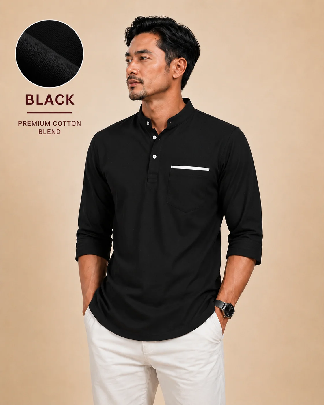 Kurta Suffian Black