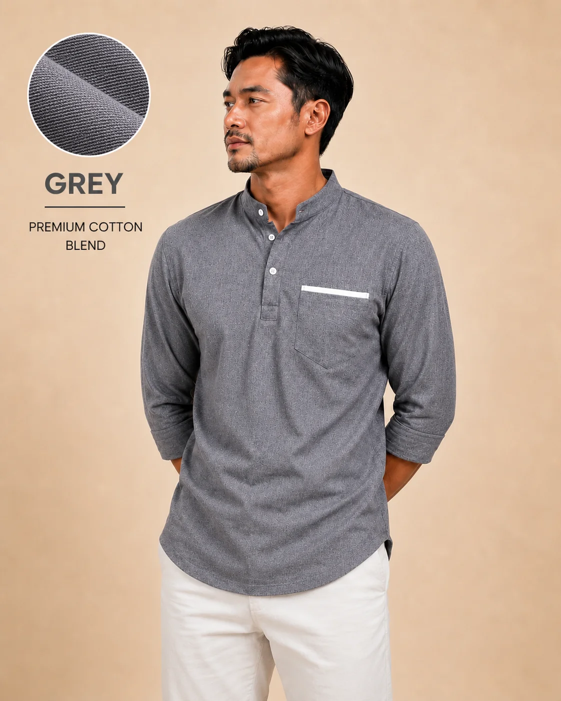 Kurta Suffian Grey