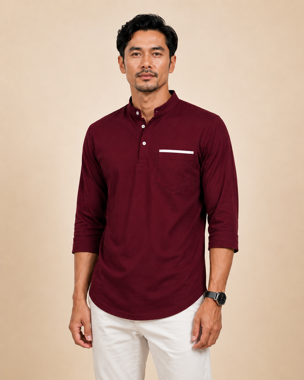 Kurta Suffian Maroon