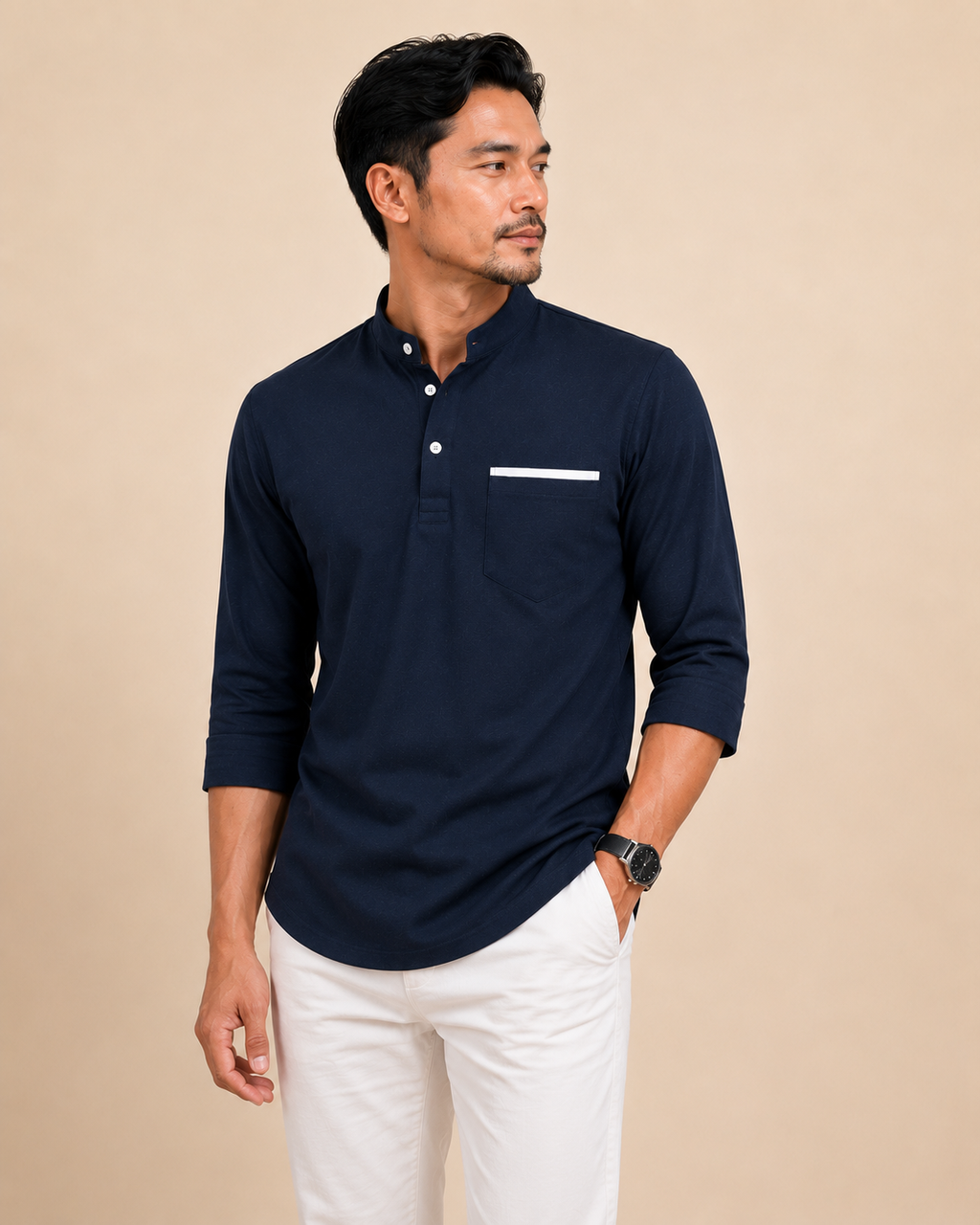 Kurta Suffian Navy
