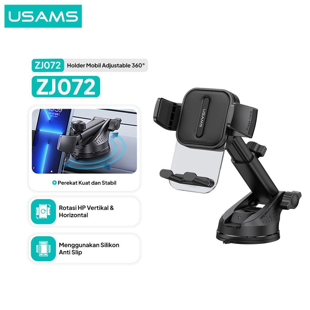 USAMS ZJ072 Car Center Console Retractable Transparent Holder Mobil