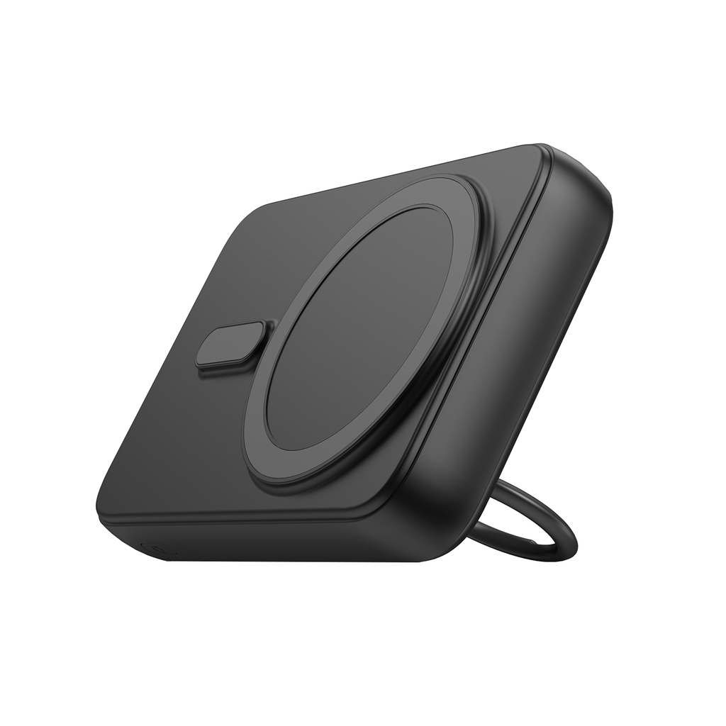 JR-W050 20W Magnetic Wireless Power Bank with Ring Holder 10000mAh-Black (3) (1)