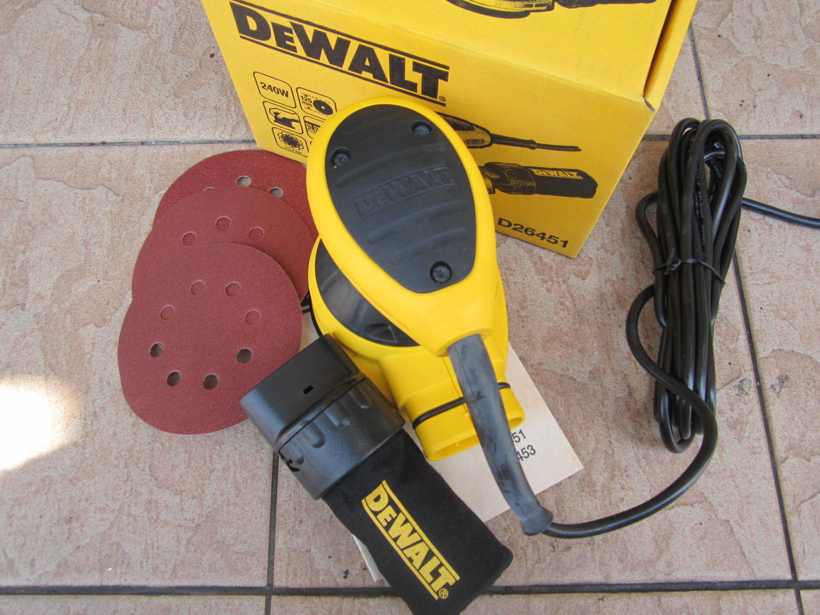 DeWalt 240W (5") Random Orbital Sander with Dust Bag MY Power Tools