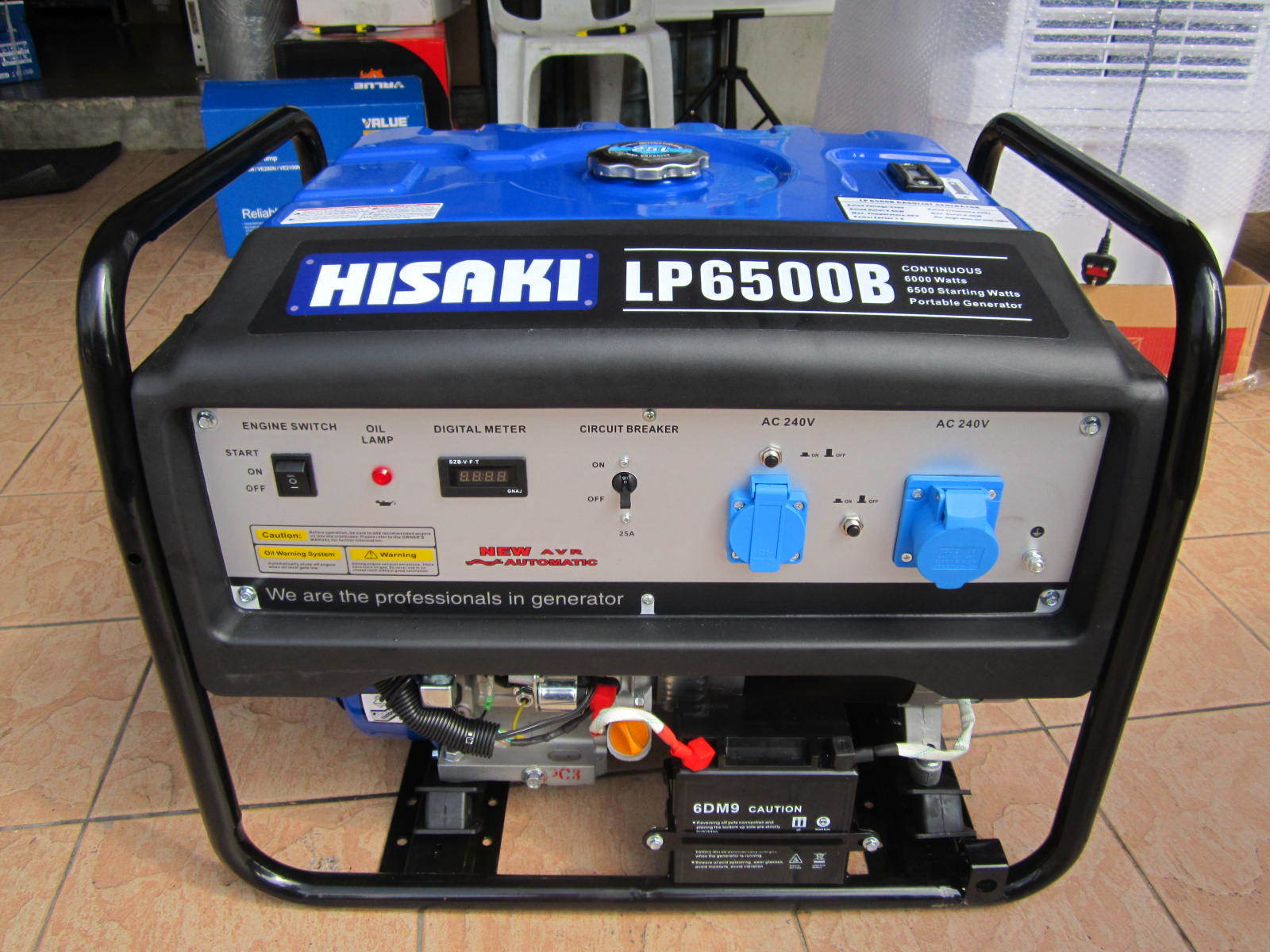 Hisaki 6.5kW Portable Gasoline Generator w/ Electric Start – MY Power Tools