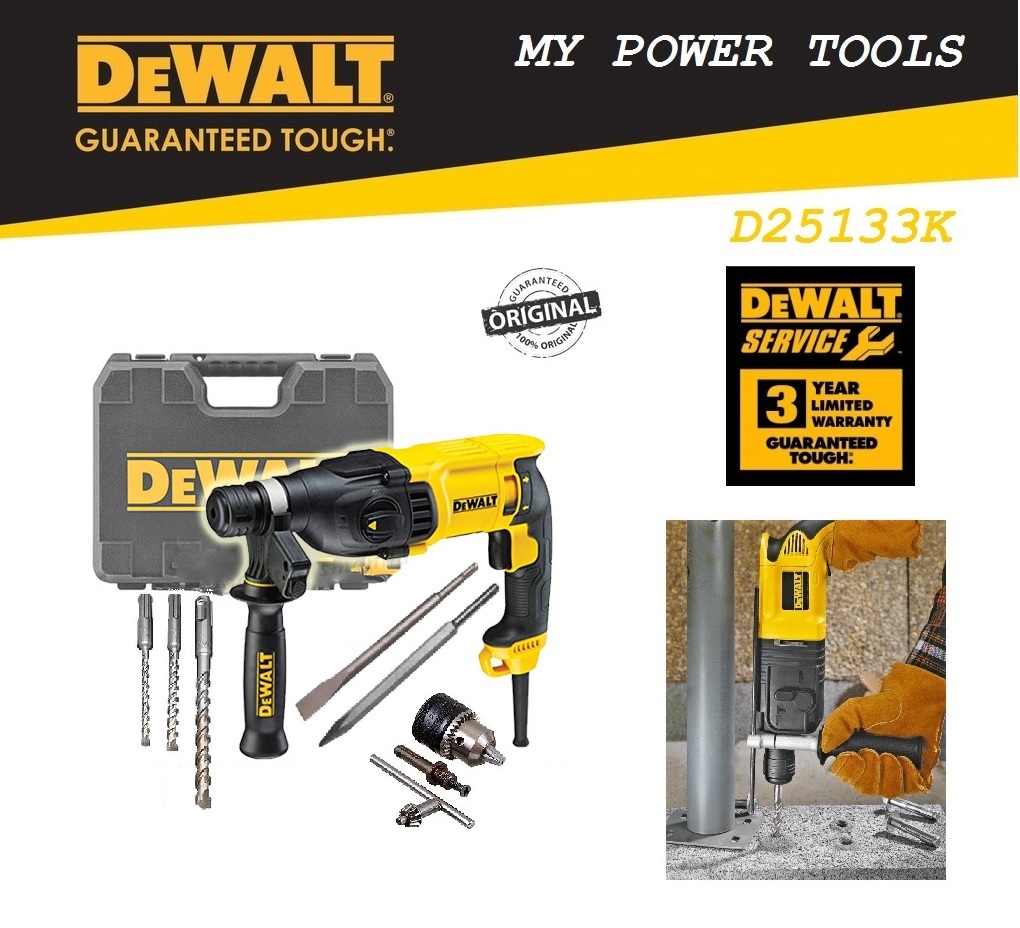 DeWalt D25133K 800W 3-Mode SDS-Plus Rotary Hammer – MY Power Tools
