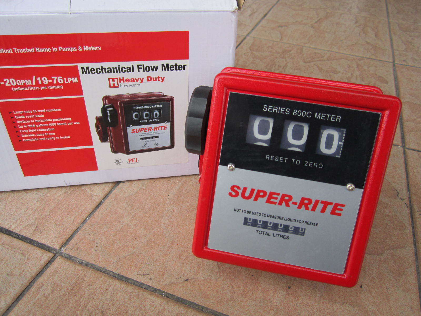 SuperRite 1" x 520GPM Mechanical Diesel Flow Meter MY Power Tools