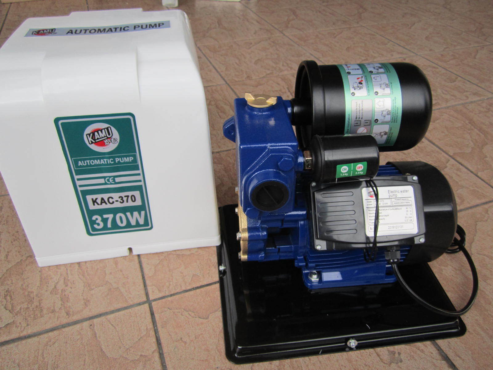Kamu 0.5HP (370W) Automatic SelfPriming Water Pump w/ Cover MY Power