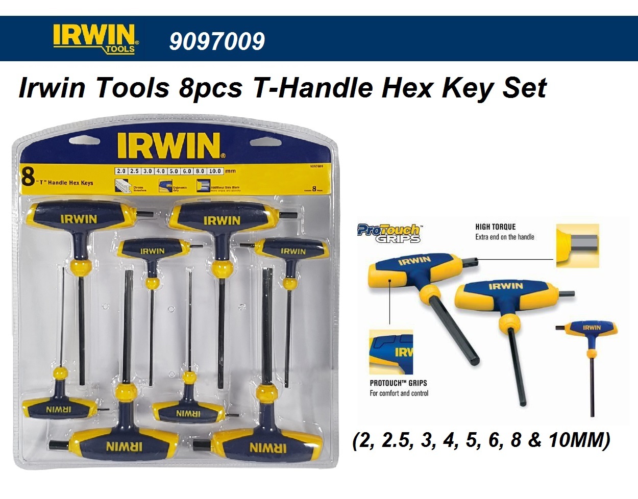 Irwin 8Piece THandle Hex Key Wrench Set (Metric) MY Power Tools
