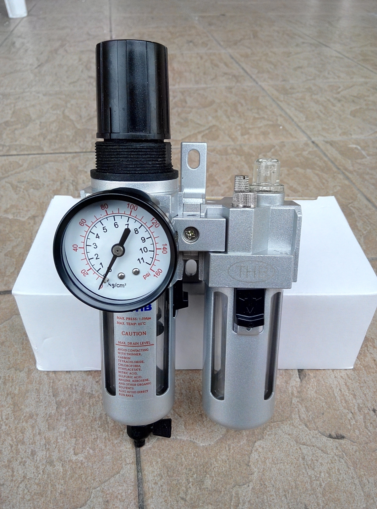 THB 1/4" Pneumatic Air Filter, Regulator and Lubricator MY Power Tools